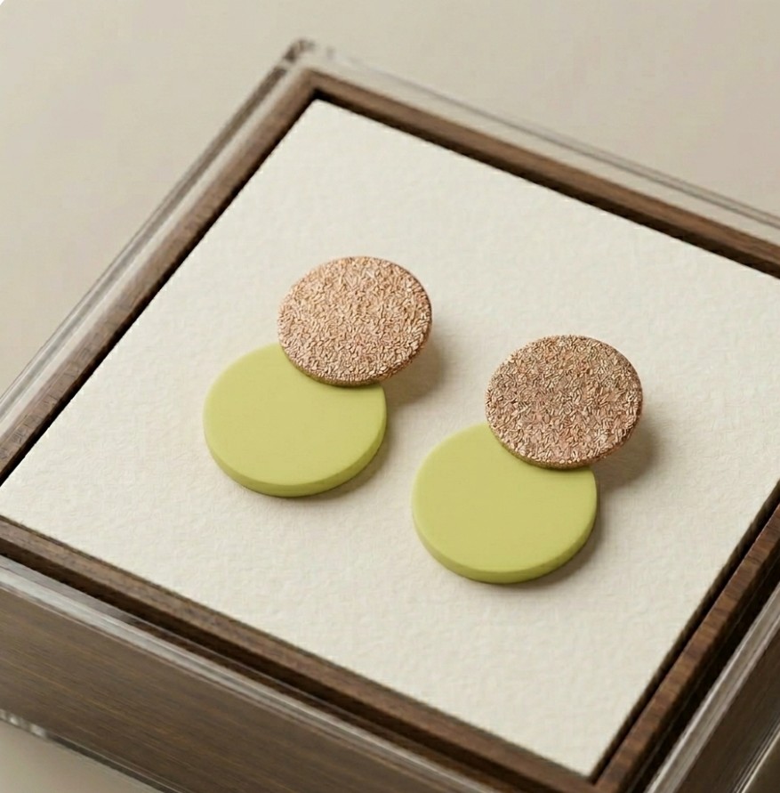 Oorringen rond pastelgeel